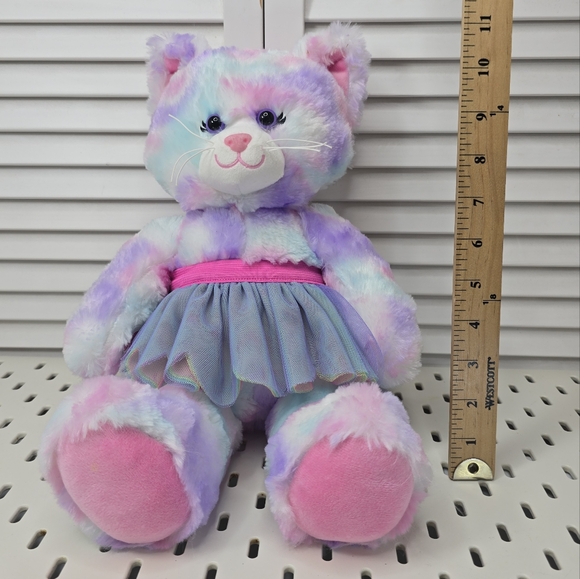 BUILD-A-BEAR Pastel Swirl Kitty 16" Plush‎ Toy 2017 Coquette Core With Tutu Gift - Picture 11 of 12
